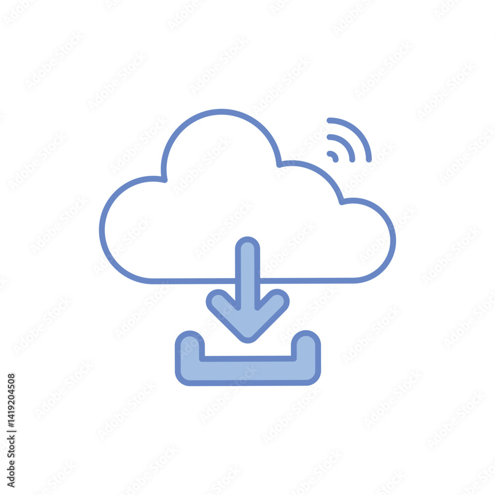 Data Download Vector icon Data Download Vector icon