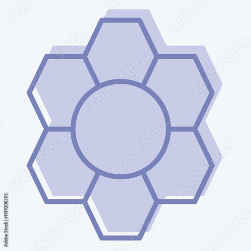 Icon Pattern Recognition. related to Bioengineering symbol. two tone style