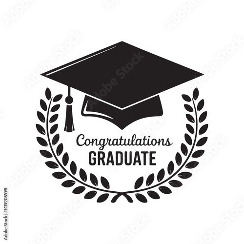 Complete Graduation Silhouette Design Collection with Handmade Frames and Celebration Icons