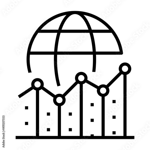Global Growth Chart Icon