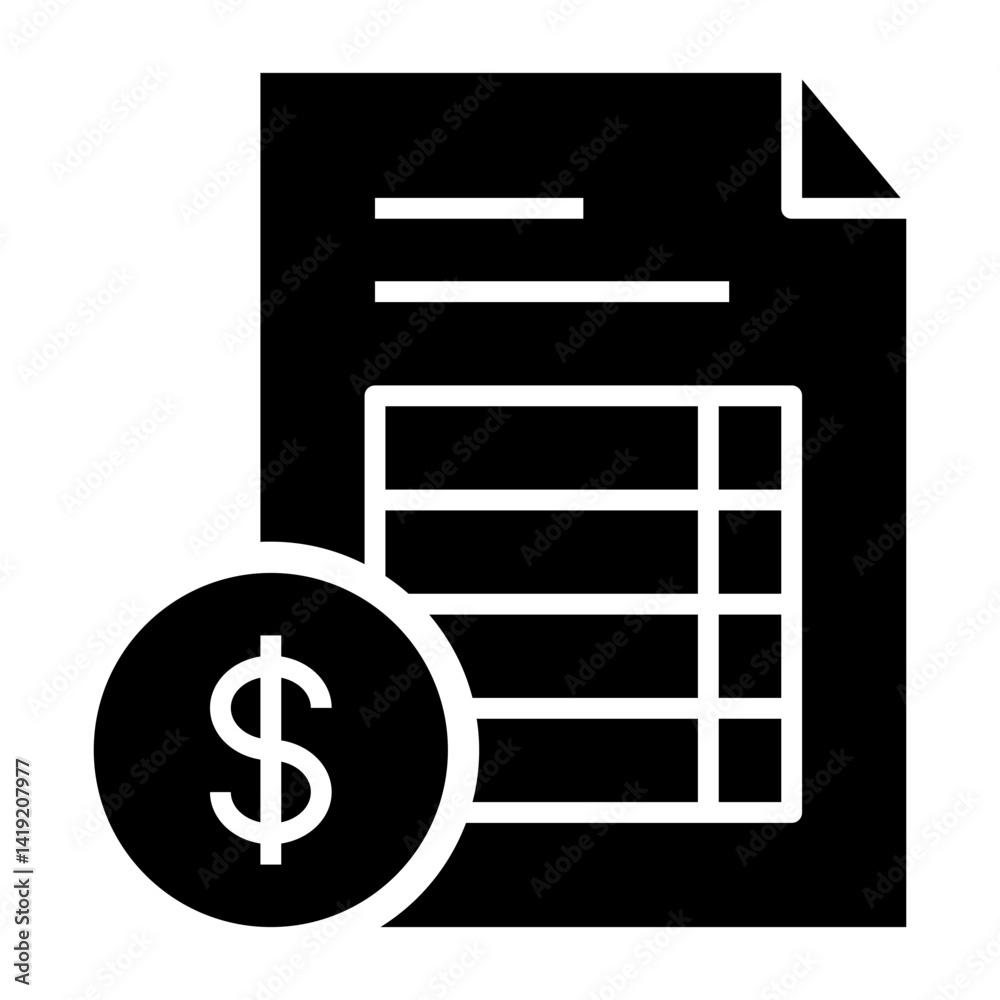 Financial Document and Dollar Coin