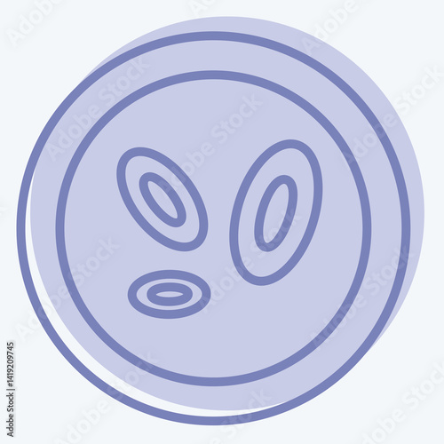 Icon Cell. related to Bioengineering symbol. two tone style
