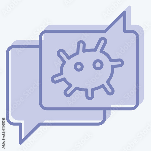 Icon Bioethics Deabte. related to Bioengineering symbol. two tone style