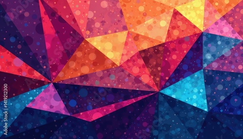 Geometric mosaic, abstract shapes tessellate perfectly , art, polygon, blue