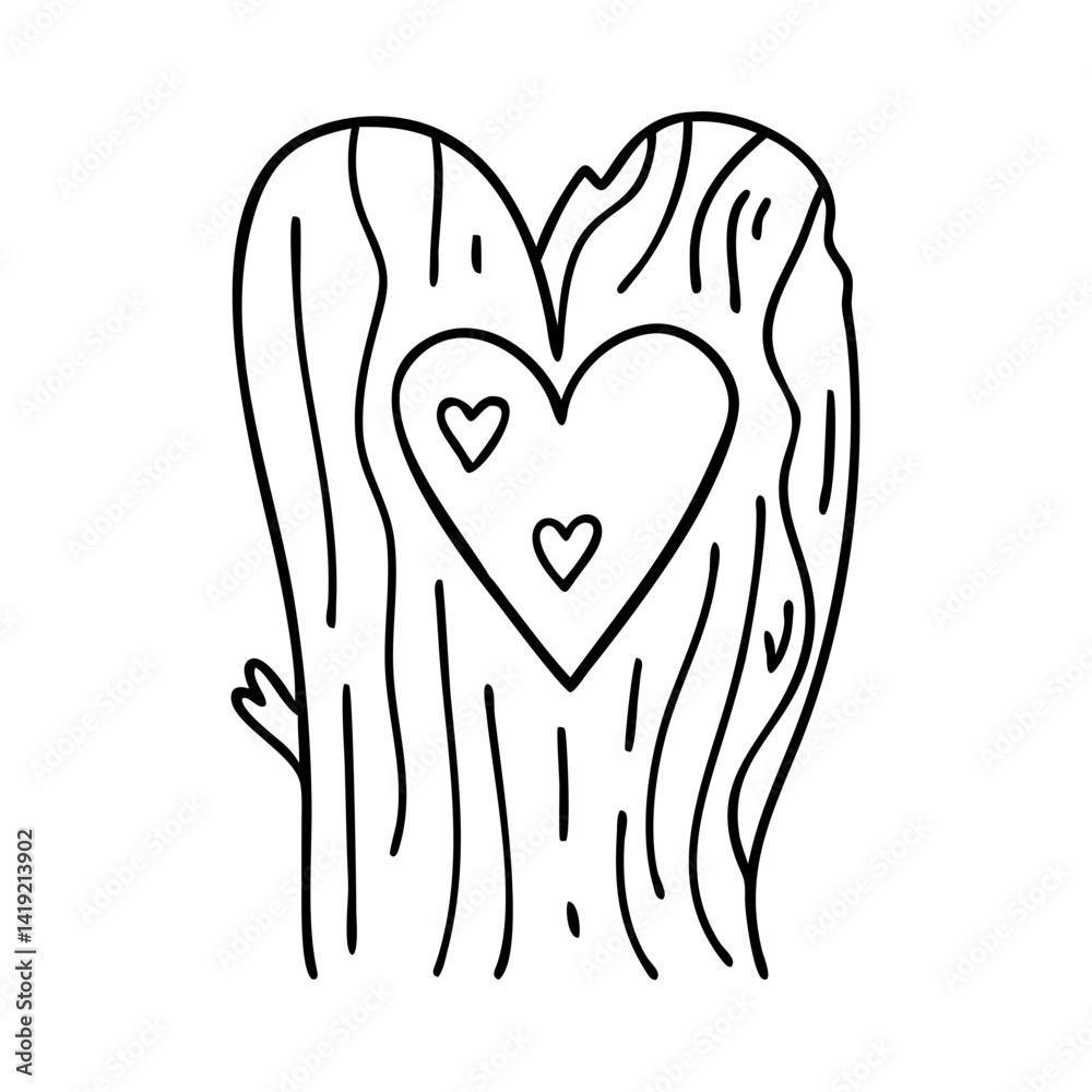 heart carved in tree bark icon, heart carved in tree bark line art - simple line art of heart carved in tree bark, perfect for heart carved in tree bark logos and icons heart carved in tree bark icon, heart carved in tree bark line art - simple line art of heart carved in tree bark, perfect for heart carved in tree bark logos and icons