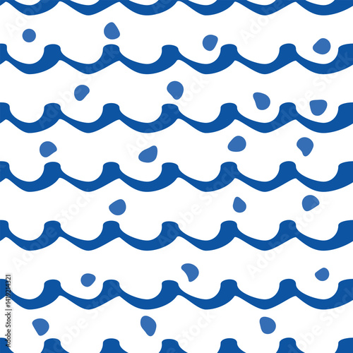 Vector illustration of ocean waves lines, stripes, collage, geometric, patterned paper, ocean, tropical beach, ethnic, retro, vintage, summer holiday design element for print design, seamless, modern.