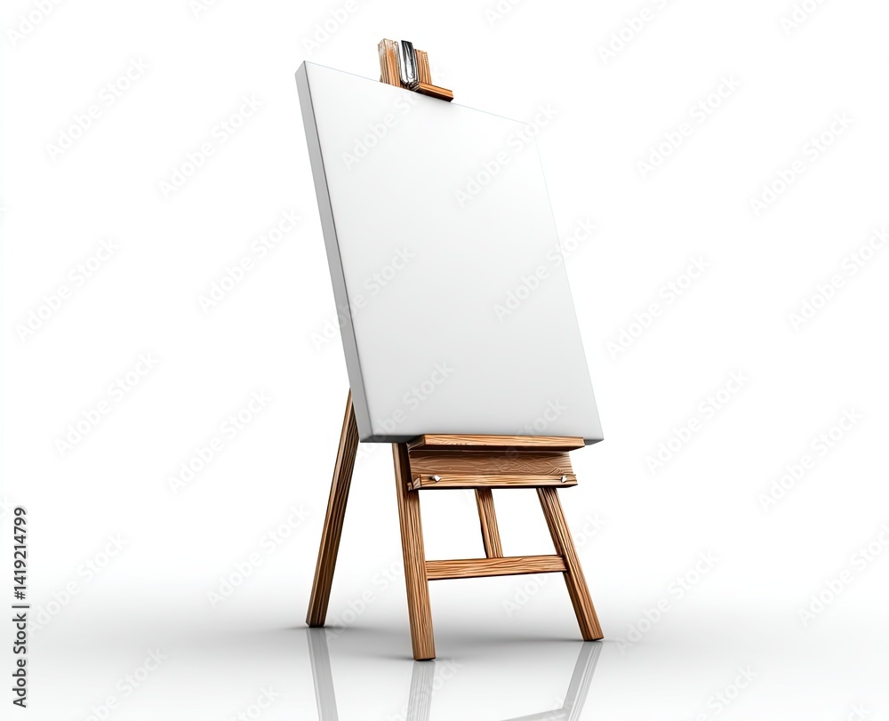 Empty easel with blank canvas Empty easel with blank canvas