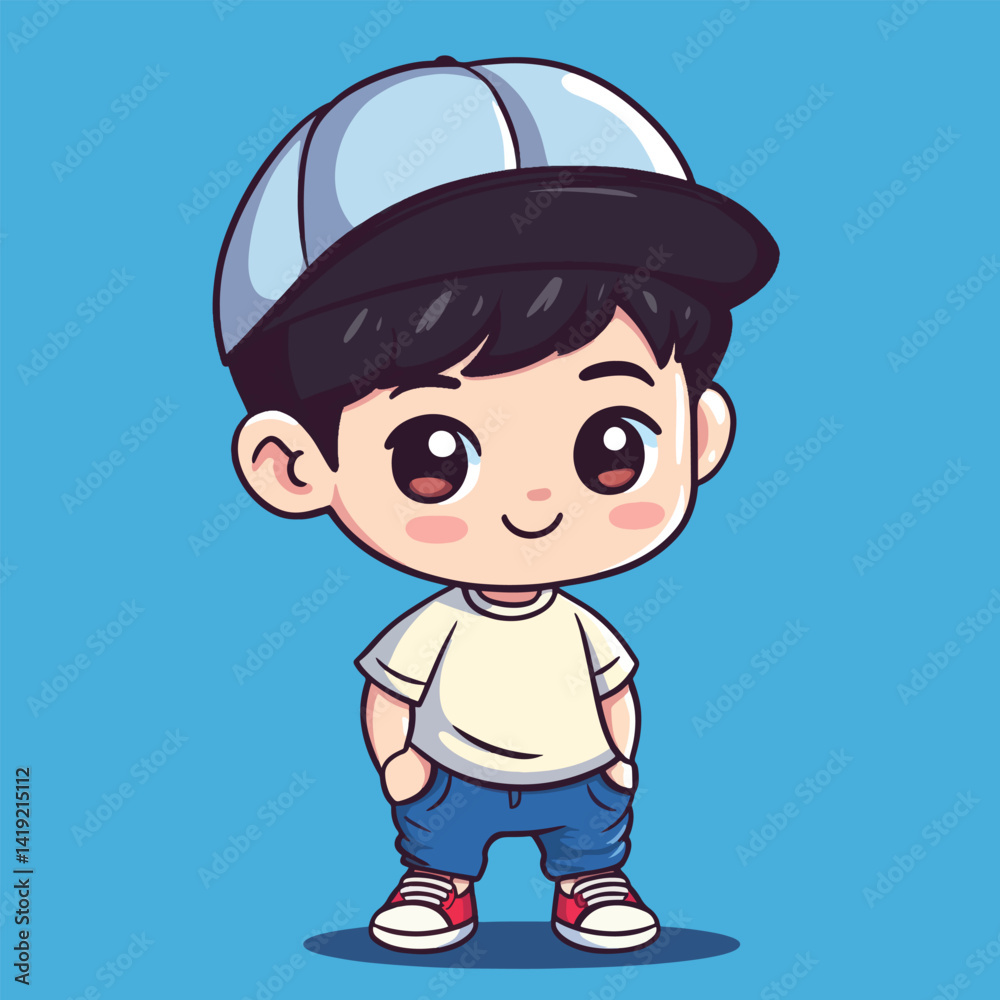 cute Actress boy mascot pfp cartoon no details solid background bright cute Actress boy mascot pfp cartoon no details solid background bright