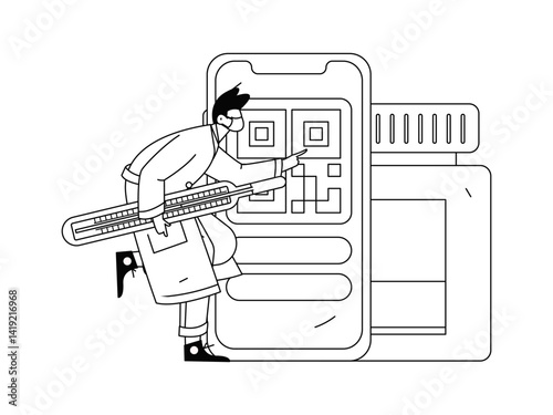 Medical characters fighting the epidemic flat vector concept operation hand drawn illustration
