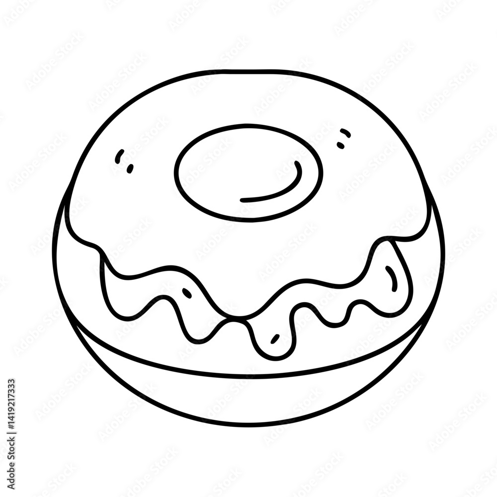 jelly filled doughnut icon, jelly filled doughnut line art - simple line art of jelly filled doughnut, perfect for jelly filled doughnut logos and icons jelly filled doughnut icon, jelly filled doughnut line art - simple line art of jelly filled doughnut, perfect for jelly filled doughnut logos and icons