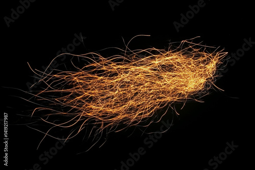 sparkler on black background