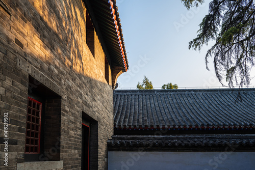 Ancient Chinese Architecture in Sunlight