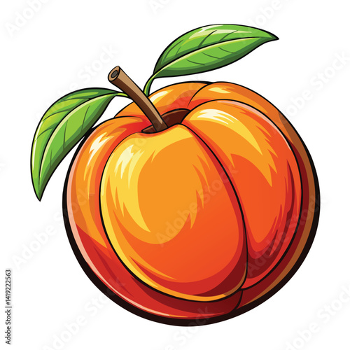 Vibrant peach illustration