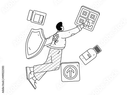 Medical characters fighting the epidemic flat vector concept operation hand drawn illustration
