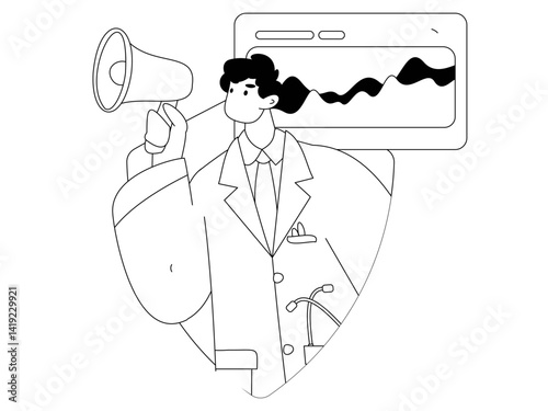 Medical characters fighting the epidemic flat vector concept operation hand drawn illustration

