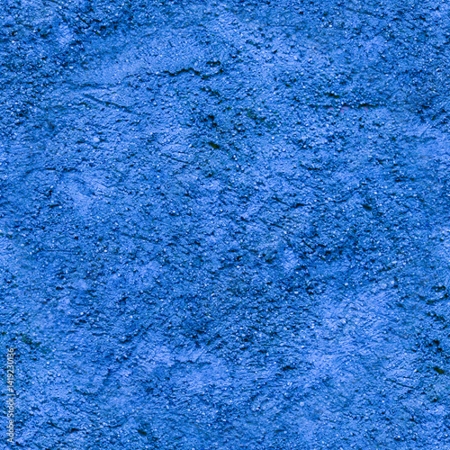 An old, blue cement wall. Blue, stone background. Ancient ruins. Concrete texture. Seamless image.