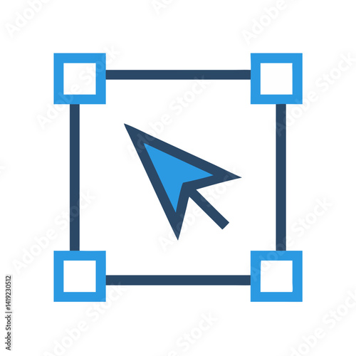 Arrow Tool in Bounding Box Icon Representing Selection and Editing