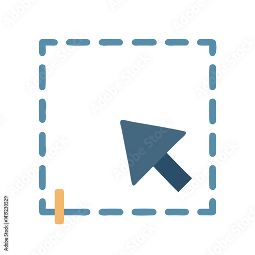 Arrow Tool in Bounding Box Icon Representing Selection and Editing