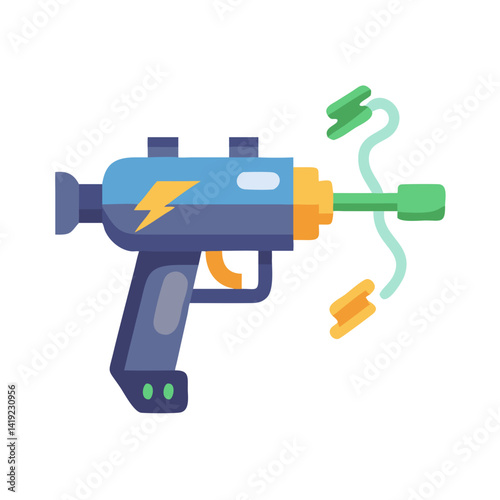 Blaster Gun Icon Representing Energy Weapon and Futuristic Combat