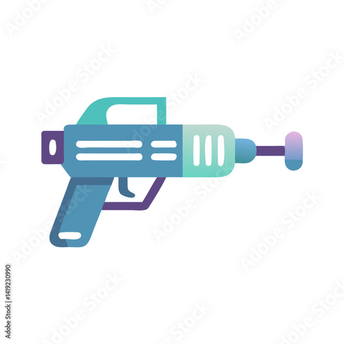 Blaster Gun Icon Representing Sci-Fi Weapon and Futuristic Technology