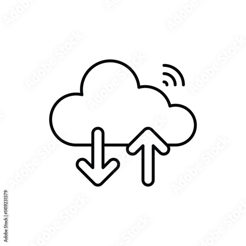 Cloud Sync Vector icon