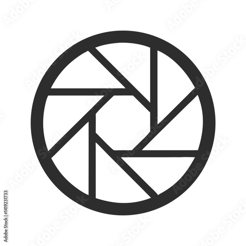 Camera Shutter Icon Representing Cinematography and Film Production