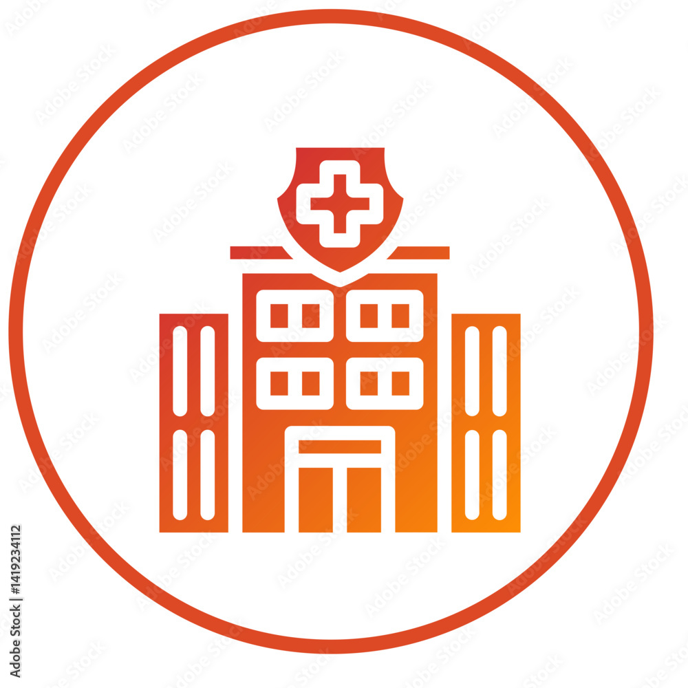 Vector Design Hospital Icon Style Vector Design Hospital Icon Style