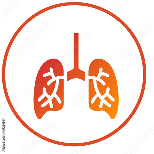 Vector Design Lungs Icon Style