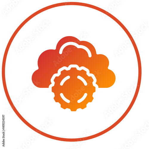 Vector Design Cloud Settings Icon Style