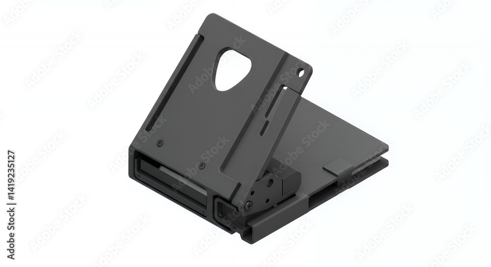 Dark Gray Foldable Stand 3D Rendering Isometric View Dark Gray Foldable Stand 3D Rendering Isometric View