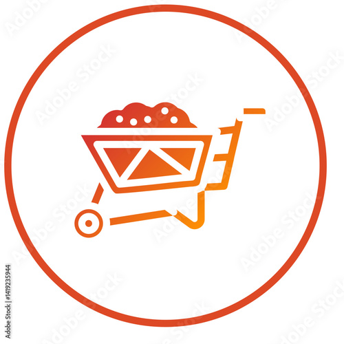 Vector Design Wheelbarrow Icon Style