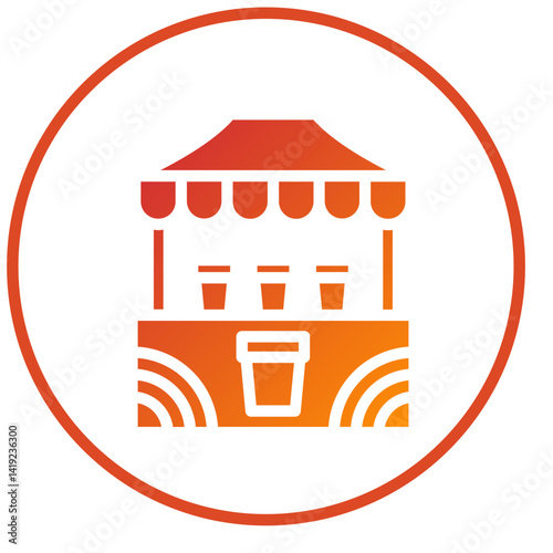 Vector Design Beverage Stall Icon Style