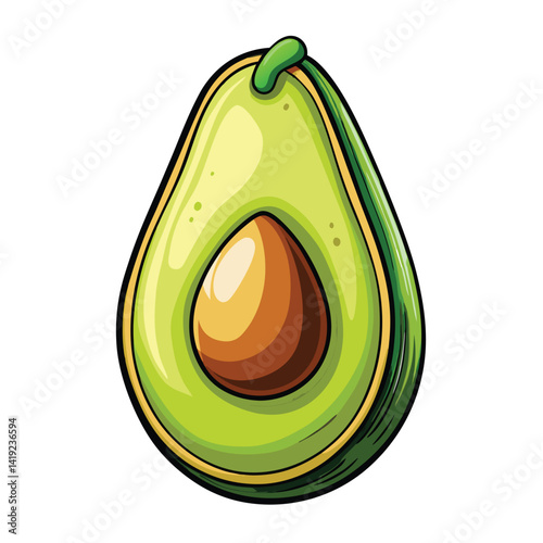 Half Avocado Illustration (1)
