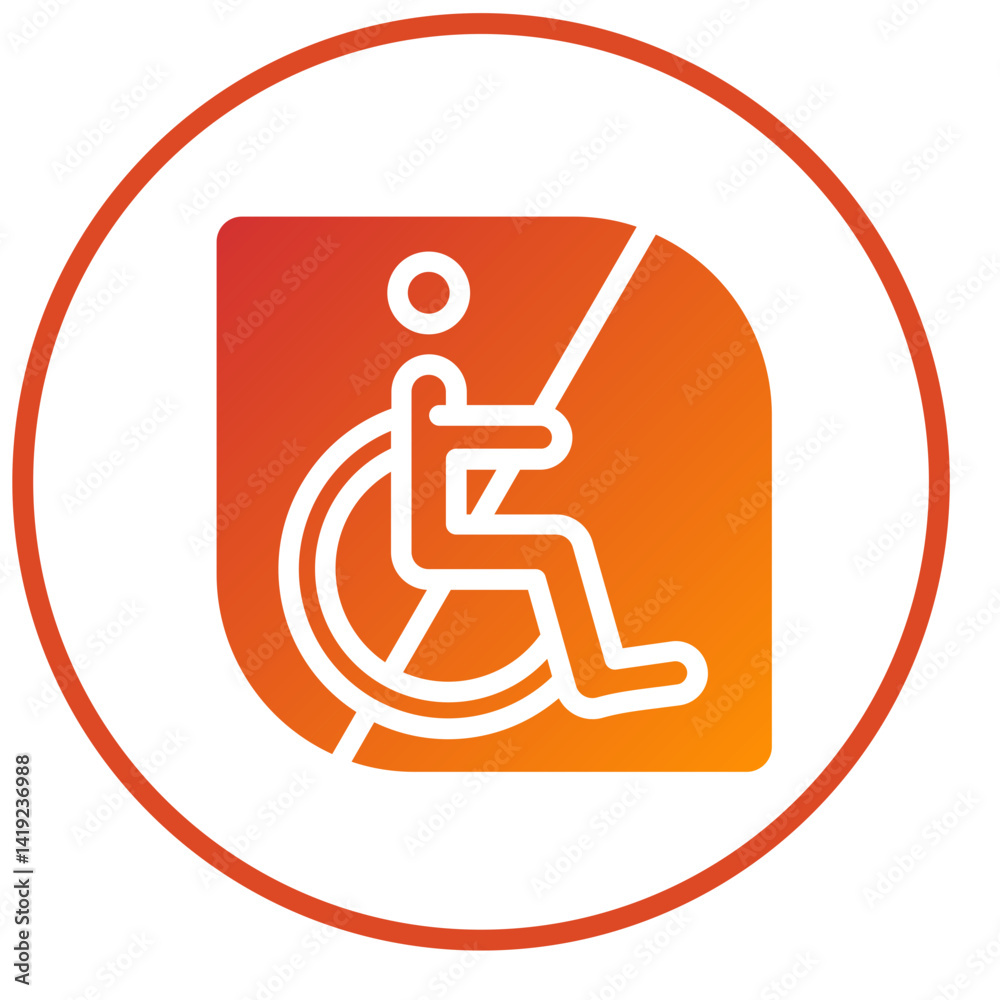 Vector Design Disabled Sign Icon Style Vector Design Disabled Sign Icon Style