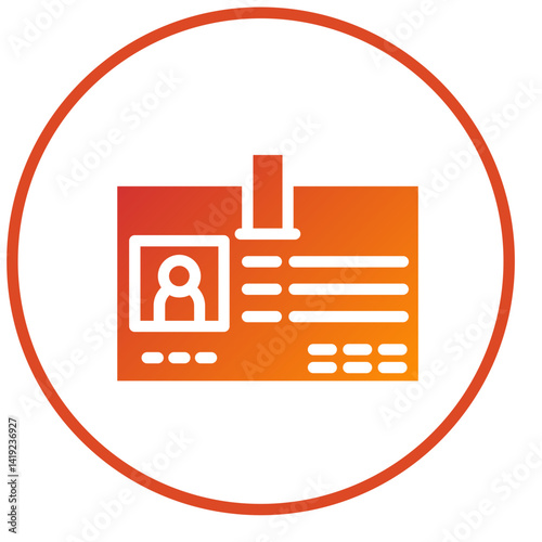 Vector Design Identification Card Icon Style