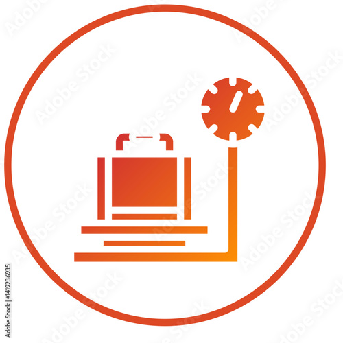 Vector Design Luggage Scale Icon Style