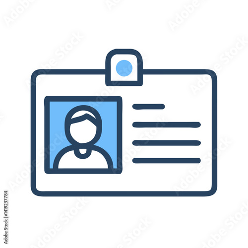 ID Card Icon Representing Designer Profile and Professional Identification