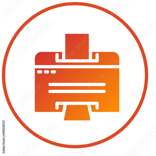 Vector Design Printer Icon Style