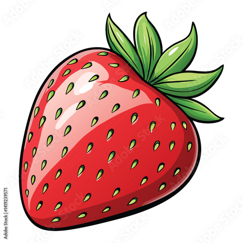 Vibrant strawberry illustration
