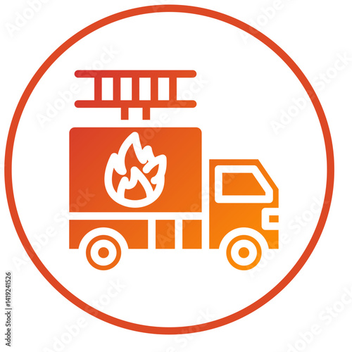 Fire Truck Icon Style