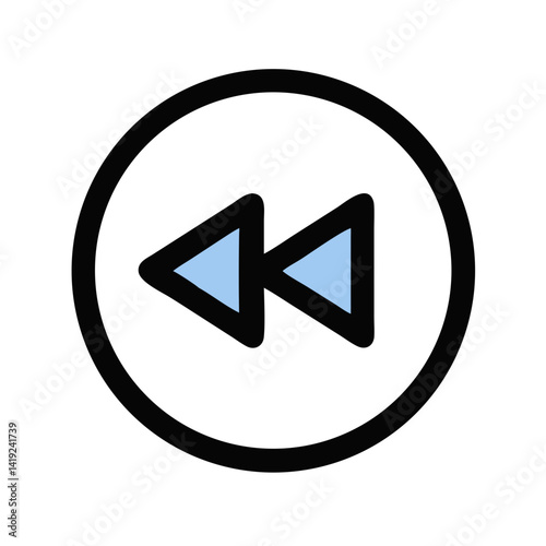 Rewind Button Icon Representing Playback Control and Media Navigation Free Download Rewind Button Icon Representing Playback Control and Media Navigation - GFXLoad