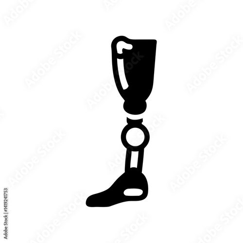 Robotic Leg Icon Representing Bionic Prosthesis and Advanced Mobility Technology
