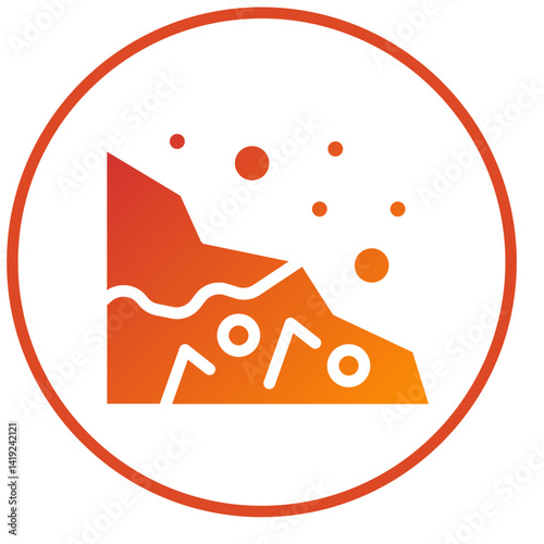 Snow Avalanche Icon Style