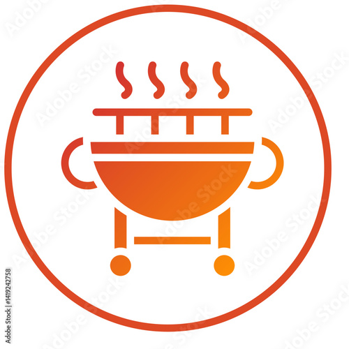Bbq Grilll Icon Style