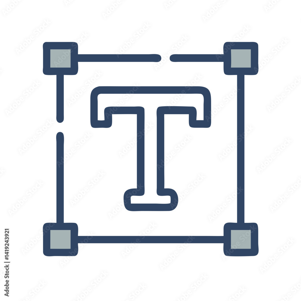 Text Editing Box Icon Representing Typography Tool and Content Formatting Text Editing Box Icon Representing Typography Tool and Content Formatting