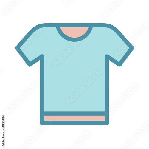 T-Shirt Icon Representing Casual Wear and Everyday Clothing Style