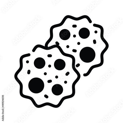 Have a look at this creatively designed glyph icon of cookies