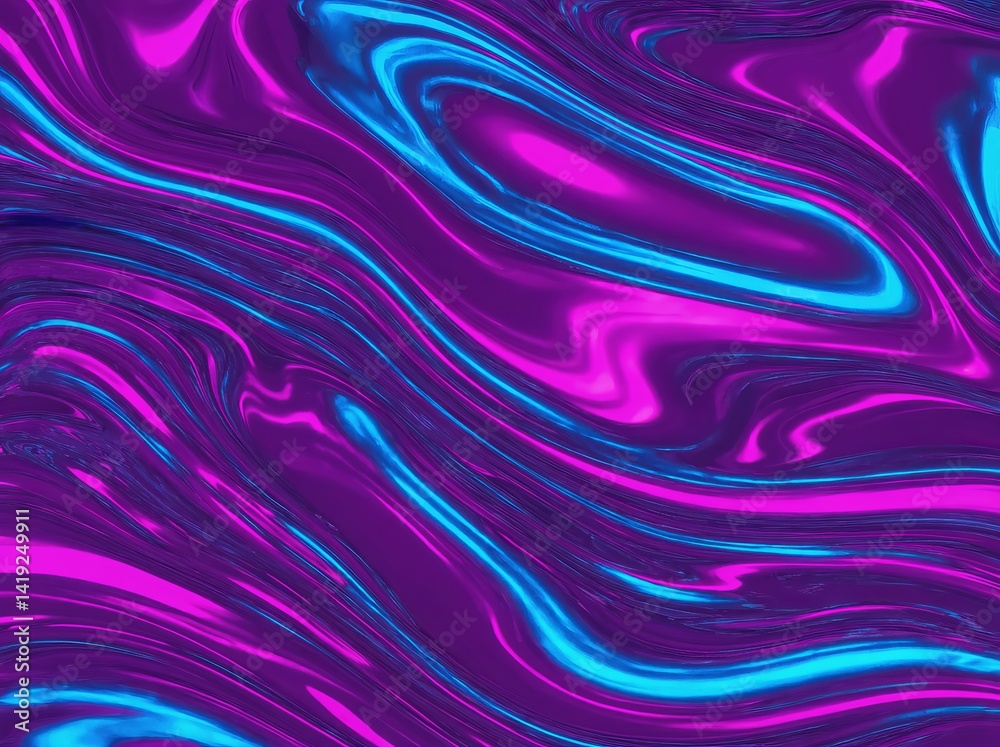 Fototapeta premium Vibrant swirling abstract background with shades of purple and blue