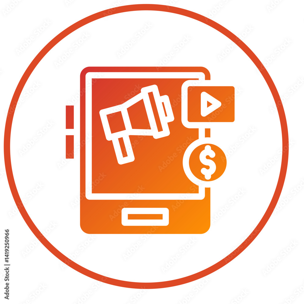 Mobile Marketing Icon Style Mobile Marketing Icon Style