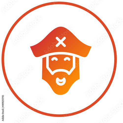 Pirate Beard Icon Style